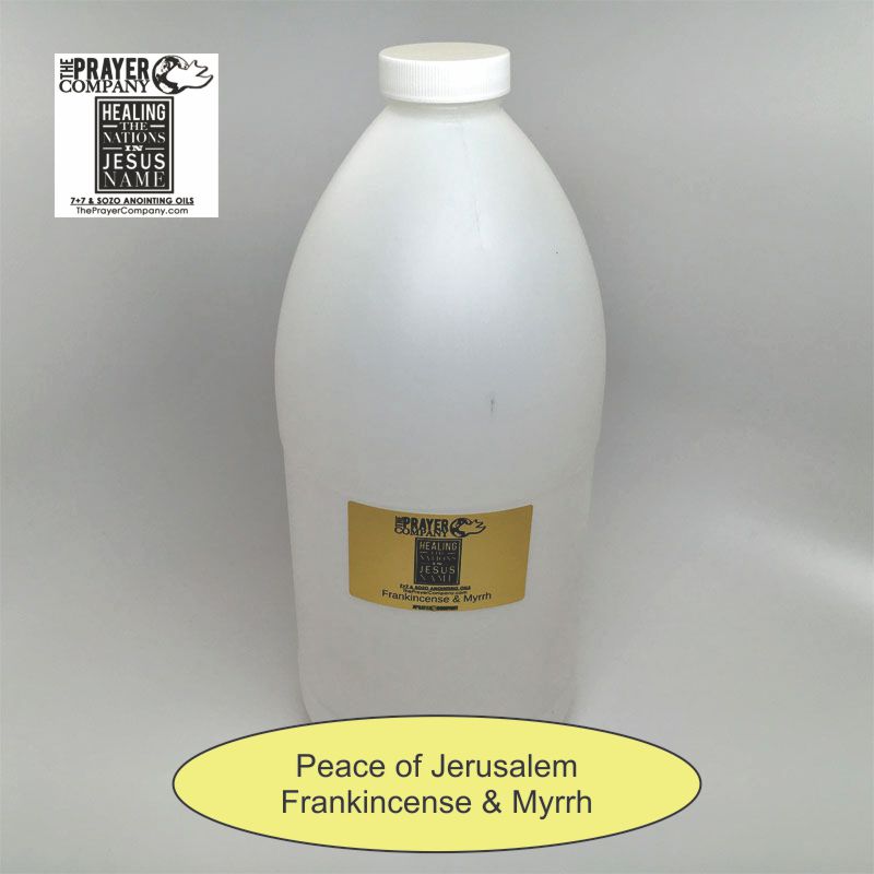 SOZO Oil - Frankincense & Myrrh - Peace of Jerusalem - 1/2 gal Plastic Bottle